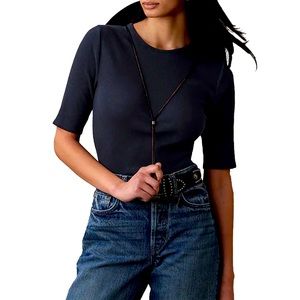 Banana Republic Rola Ribbed Elbow-Sleeve T-shirt - NWOT